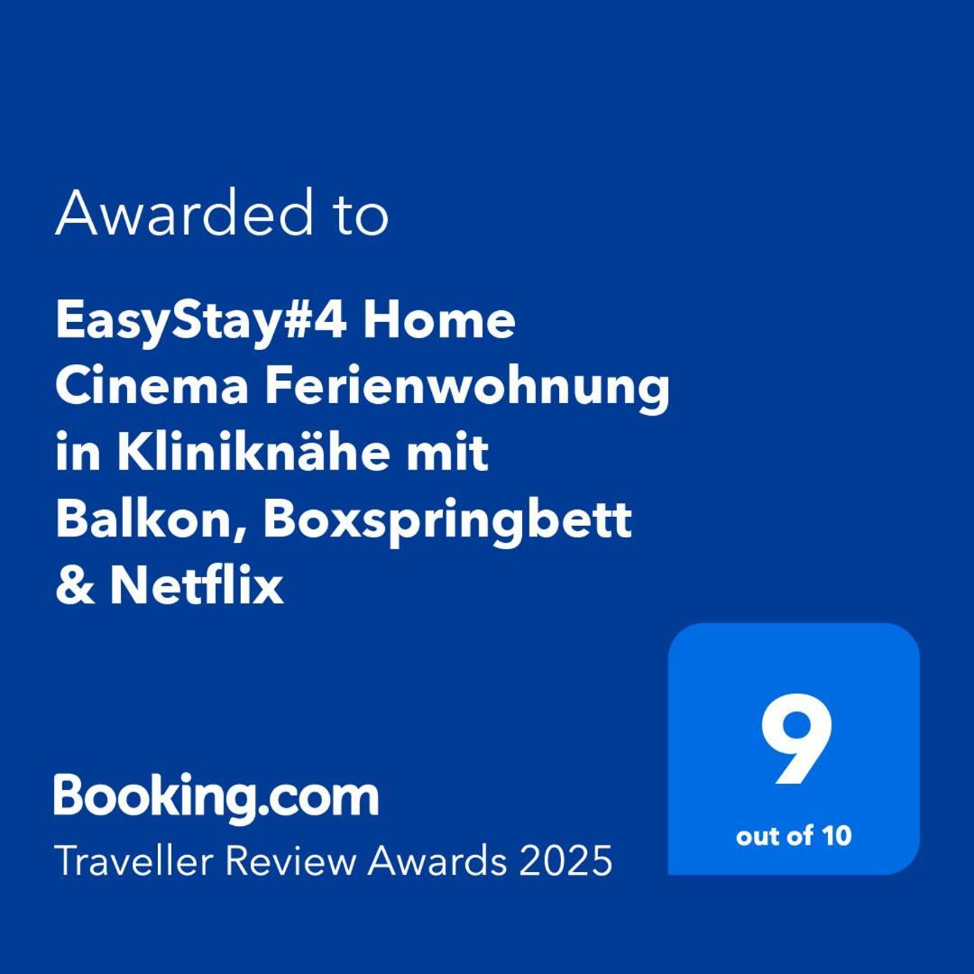 Easystay#4 Home Cinema Ferienwohnung In Kliniknaehe Mit Balkon, Boxspringbett & Netflix Bad Oeynhausen Luaran gambar